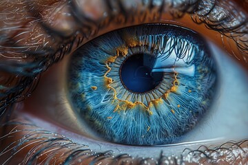 macro photo of a blue eye