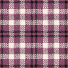Plaid seamless pattern. Check fabric texture. Vector textile print.