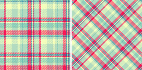 Plaid tartan background of textile seamless fabric with a check texture pattern vector. Set in trendy colors. Elegant tablecloths for special occasions.