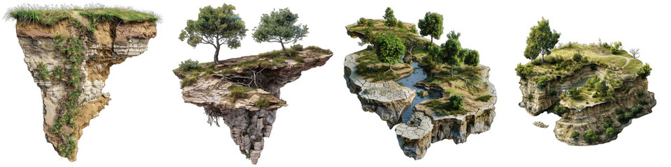 Reclamation of degraded landscapes  Hyperrealistic Highly Detailed Isolated On Transparent Background Png File - obrazy, fototapety, plakaty