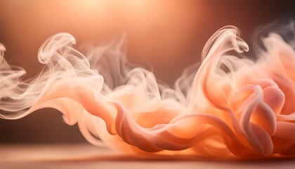 Peach background with smoke elements depicted. Smoke background. Peach background/