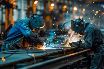 male welder working in a factory