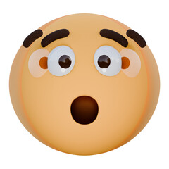 Fototapeta premium shaking face 3d emoji illustration