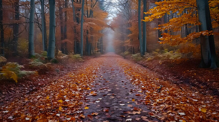 Autumn Forest on Portra 800 - obrazy, fototapety, plakaty