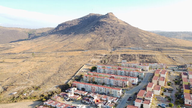 DRONE PHOTOGRAPHY IN THE LIVING AREA IN ATLIXCO PUEBLA MEXICO