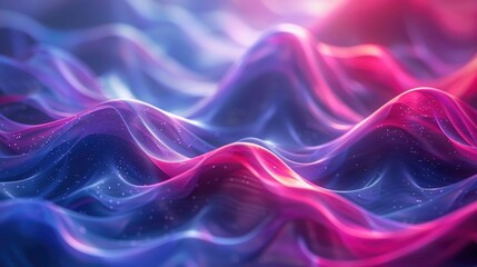 Elegant Blue and Purple Waves Abstract Background - obrazy, fototapety, plakaty
