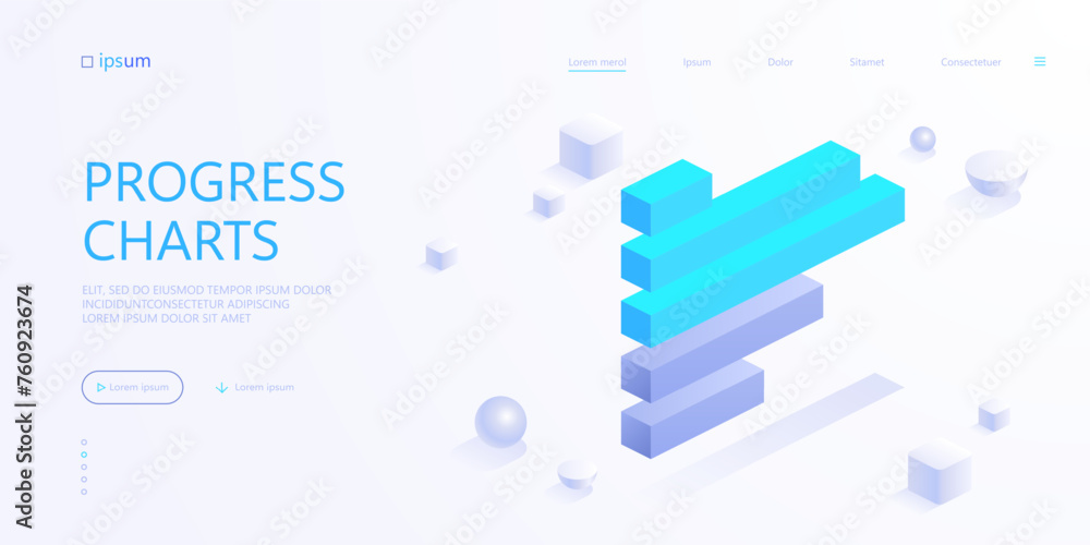 Aufkleber horizontal bar graph icon. analysis growth diagram, progress charts, data graphics, statistics. vect