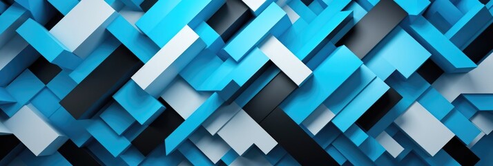 Cool Blue and Black Diagonal Stripes Abstract Background