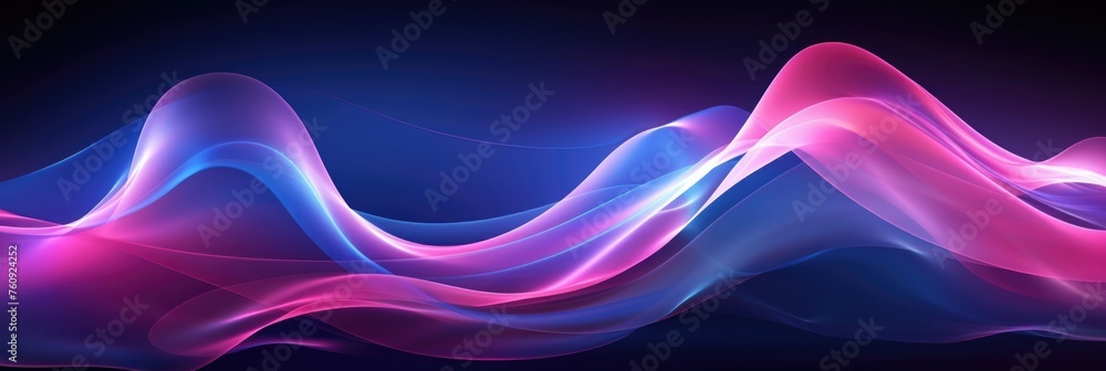 Canvas Prints Sensual Waves of Pink and Blue Light Abstract Background