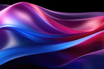 Sensual Waves of Pink and Blue Light Abstract Background