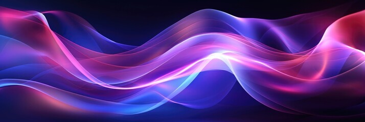 Abstract Swirls of Pink and Blue Light Background
