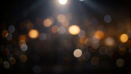 Foto op Plexiglas Blurred Lights Illuminate City Streets in Dark Background © Uncle-Ice