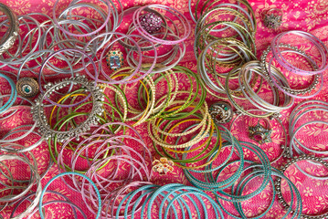 Traditional Indian bangles and rings
