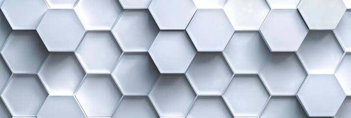 Fototapeta premium Abstract White Hexagon Geometric Background