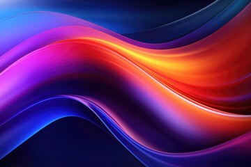 Abstract Wavy Gradient Background in Pink and Blue