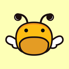 Cute Orange Hat In The Shape Of A Bee
