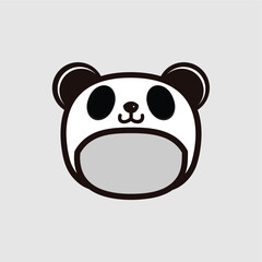Cute White Hat In The Shape Of A Panda
