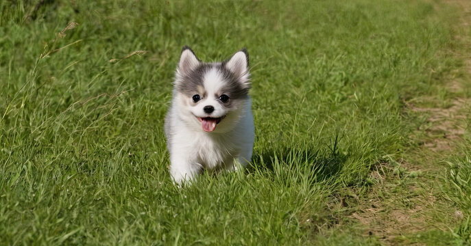 chihuahua puppy on grass