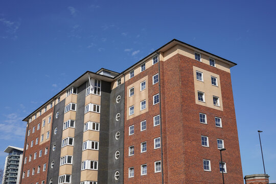 Student accommodation block. high rise building and flats for university students 