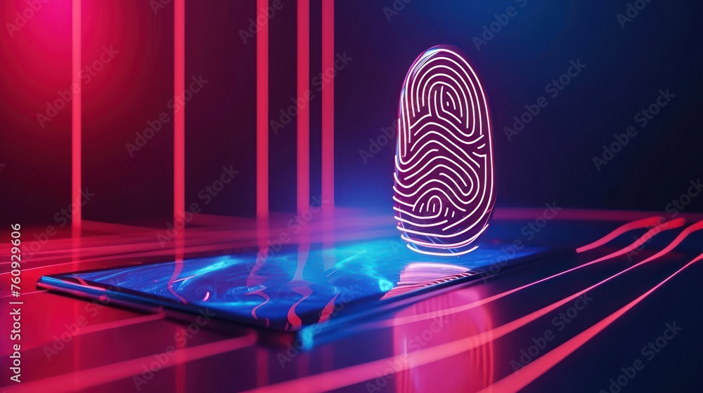 Poster fingerprint authentication on tablet computer generative ai
