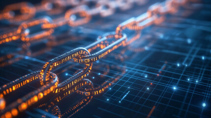 A digital ledger or blockchain network overlay on a global map, representing the security and efficiency of global transactions, with copy space