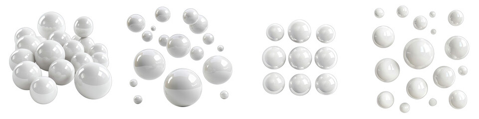 Spherical orbs arranged  Hyperrealistic Highly Detailed Isolated On Transparent Background Png File
