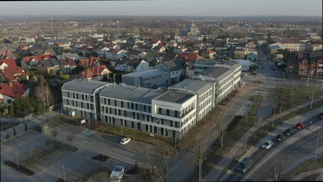 Beautiful District Office Opoczno Aerial View Poland