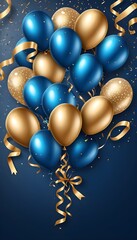 Festive Confetti and Ribbons Adorned Background
