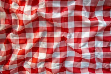 Red and white checkered fabric texture