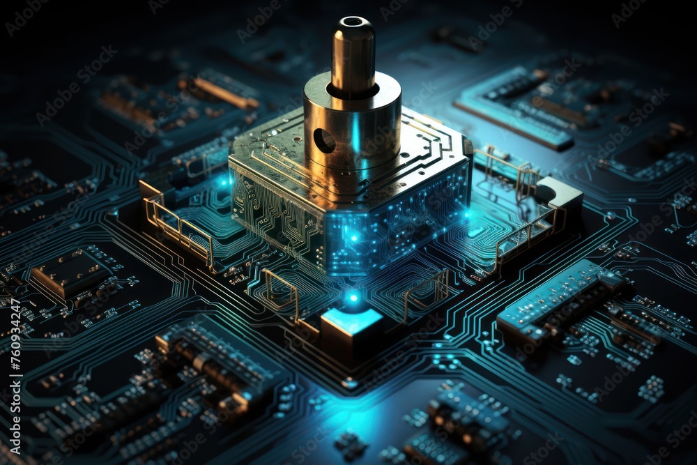 Poster cyber security concept generative ai