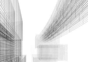 Fototapeta premium abstract 3d architecture