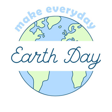 make everyday Earth Day circle vector sticker