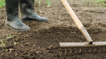 soil preparation farming, garden rake tilling, soil quality improvement, farmland soil care,...
