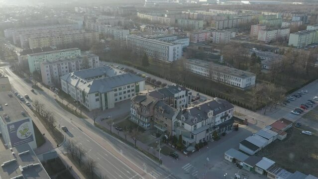 Beautiful Panorama Housing Estate Opoczno Aerial View Poland