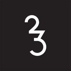 number 23 logo design , design logo 23 , logo number 23 combination 