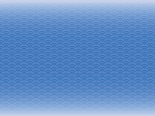 水玉模様の壁紙イラスト 青海波