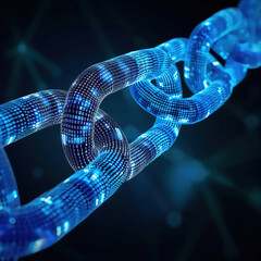 Block chain concept - Chain consists of network connections 