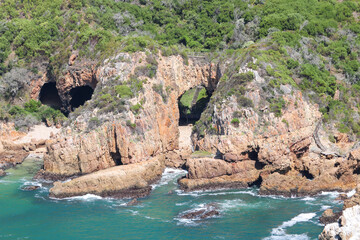 coast at Robberg Nature Reserve, situated 8km south of Plettenberg Bay on the Garden Route - 760942213