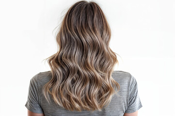Natural Balayage on Wavy Brown Hair for Casual Look