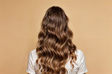 Golden Honey Balayage Waves on Brunette Hair