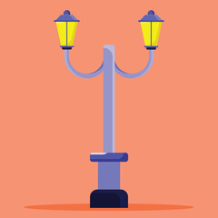 Garden lamp icon. Subtable to place on light, outdoor, etc.