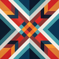 minimalist geometric pattern background with intersecting lines and vibrant contrasting colors