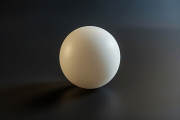 minimalistic white sphere on dark backdrop