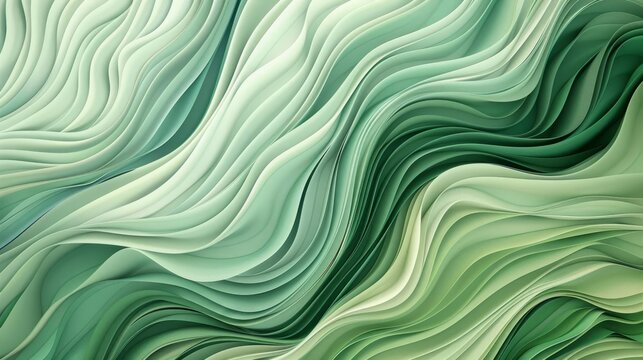 Fototapeta Organic abstract green lines forming natural wallpaper pattern. Fresh spring background illustration