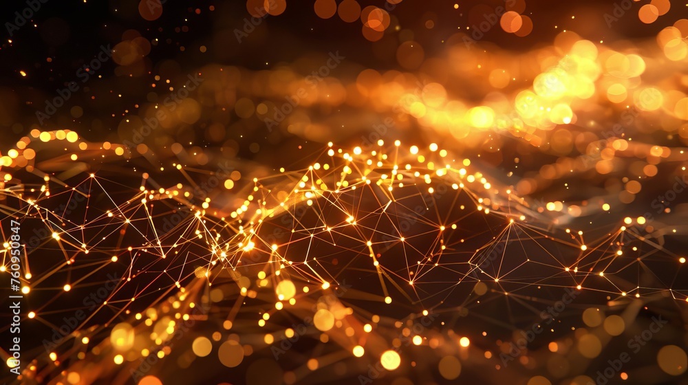 Poster abstract 3d digital background, network abilities and technological processes