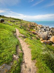 Landscape views of Granite Island in Victor Harbor on the Fleurieu Peninsula, South Australia - 760950821