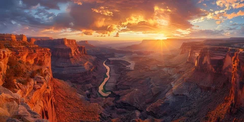 Foto auf Leinwand breathtaking view of Grand Canyon Colorado in USA at sunrise © toomi123