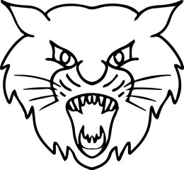 Monoline Cat Hand Drawn Design