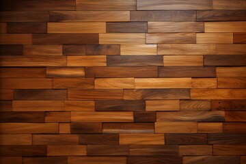 Warm Teak Wood Texture - Elegant Parquet Flooring Background