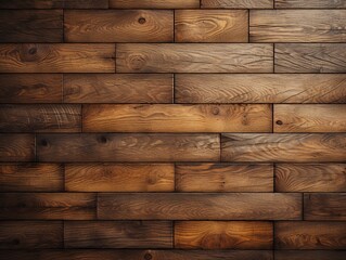 Elegant Brown Wooden Parquet Flooring
